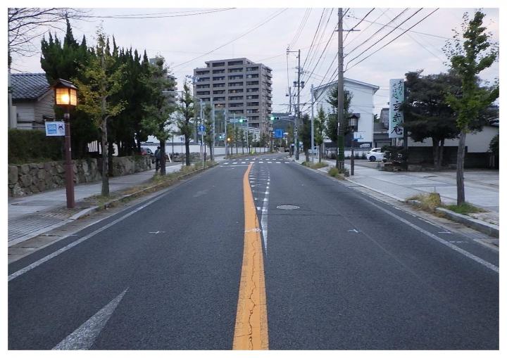 満島線舗装工事施工前の写真