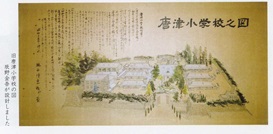 旧唐津小学校の図
