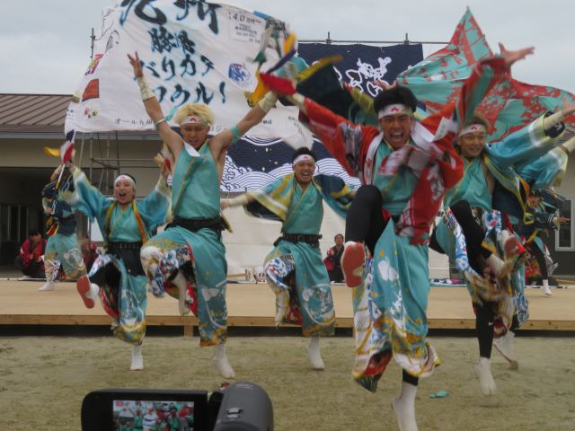 呼子よさこい受賞チームの踊り