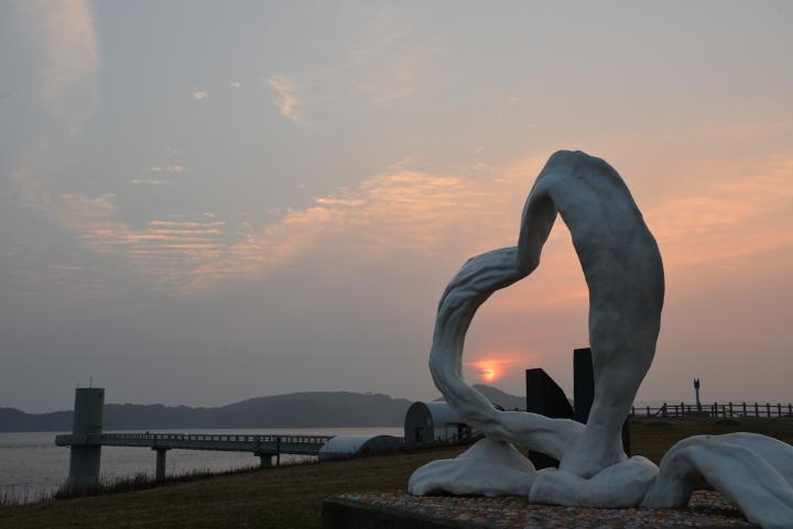 波戸岬の夕暮れの風景
