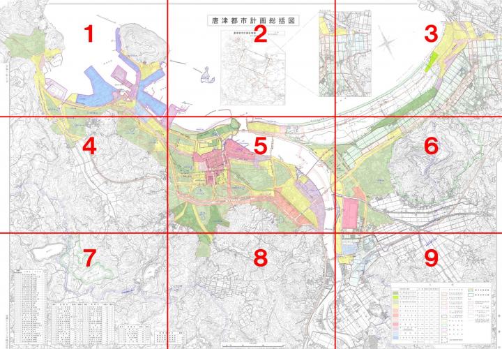 都市計画総括分割図の画像