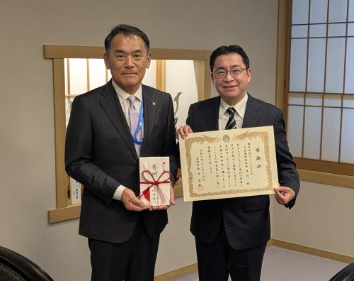 株式会社スーパーモリナガ　贈呈式