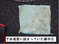 下水道管の詰まりの写真３