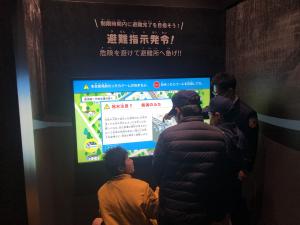避難ルート選択体験の写真