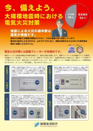 電気火災対策のチラシ１枚目の写真