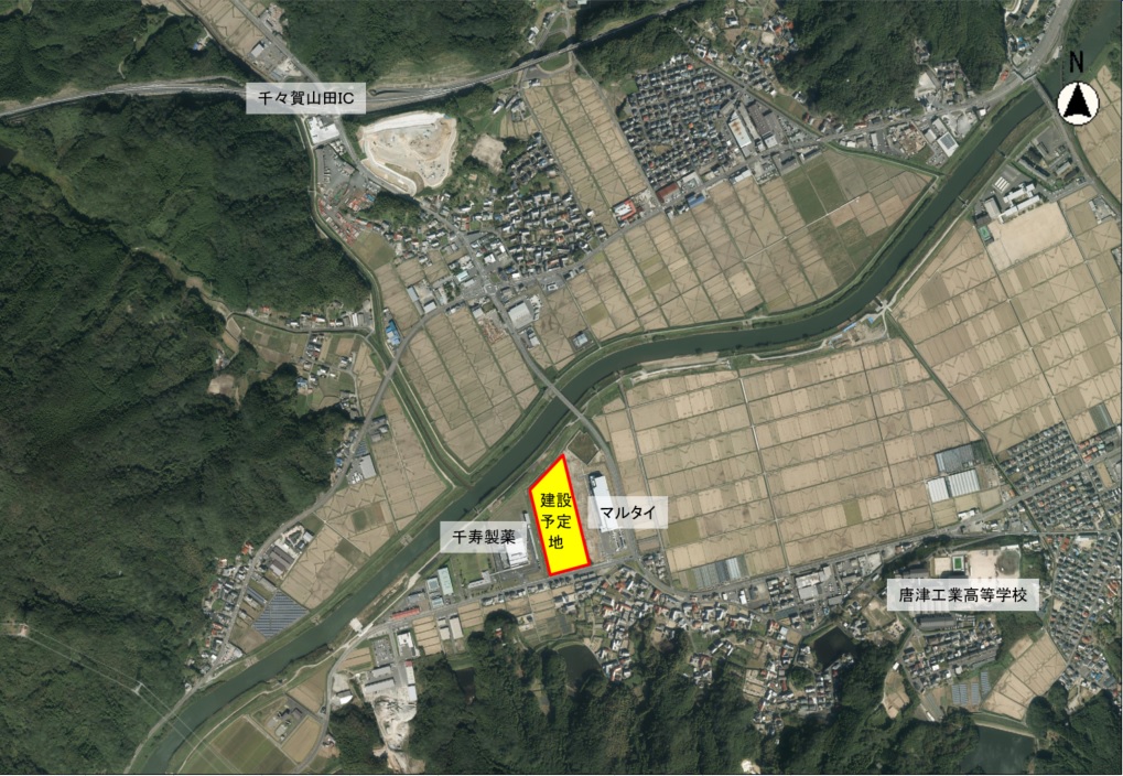 新工場建設予定位置図