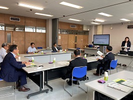 大東市役所での事業説明
