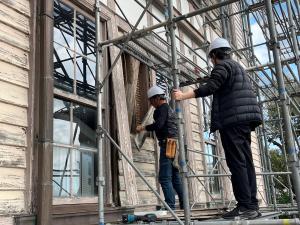 現在の作業状況　屋外