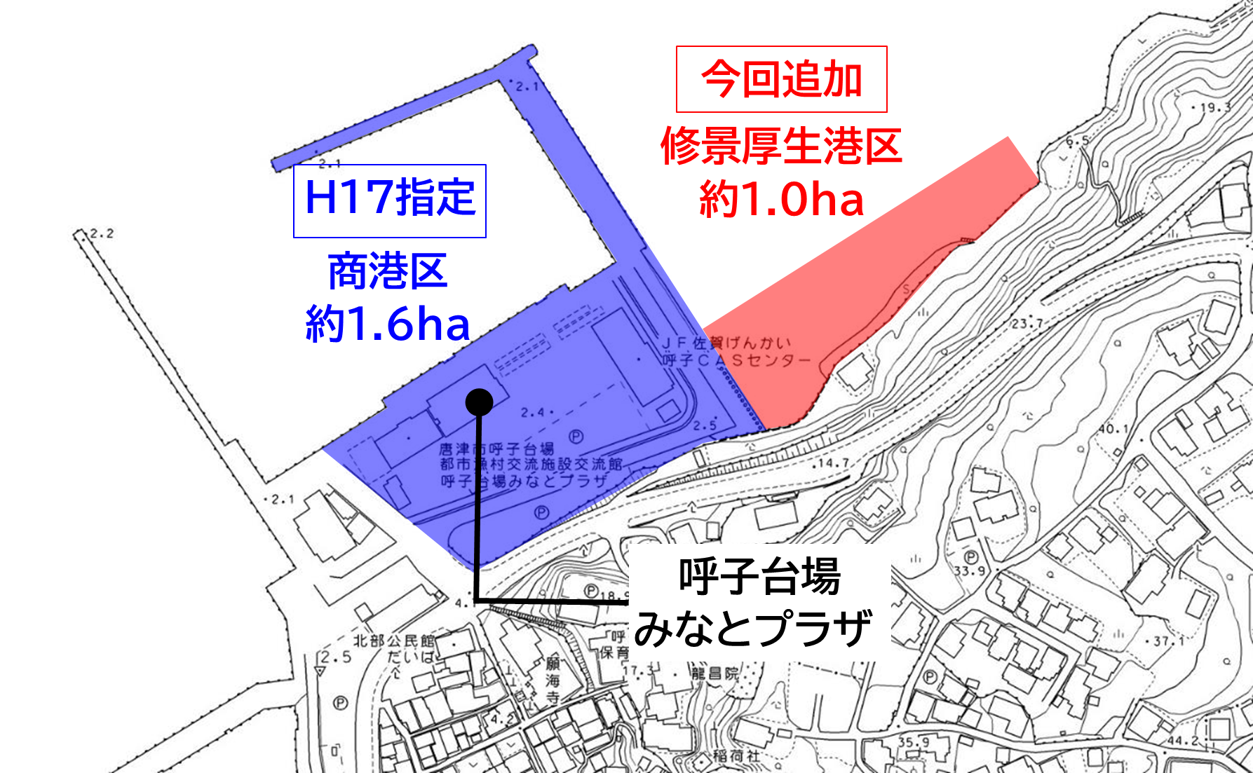 変更対象地区の図面