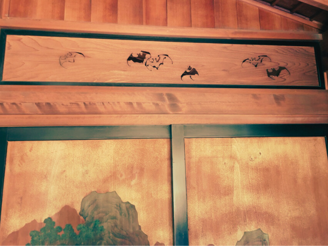 旧高取邸　欄間　こうもり