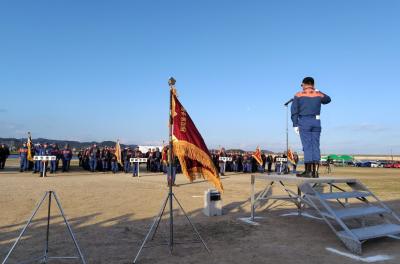 第4回唐津市消防団操法大会開会あいさつの写真