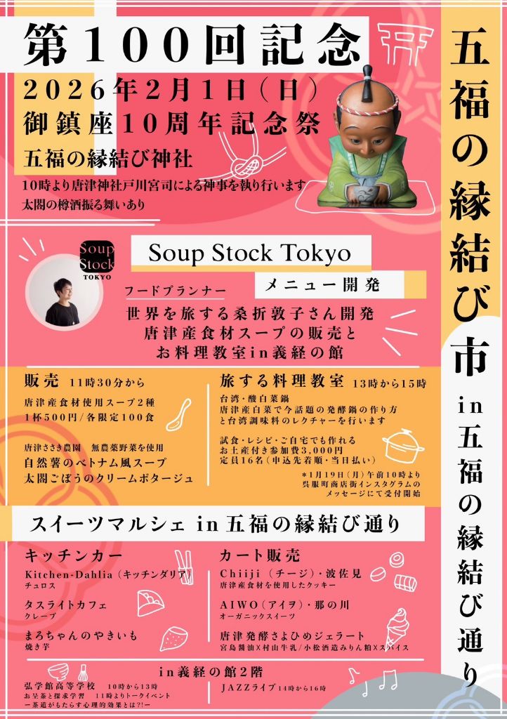 五福の縁結び市チラシの裏面