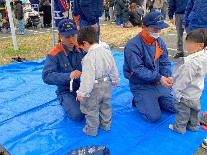 消防服着衣体験