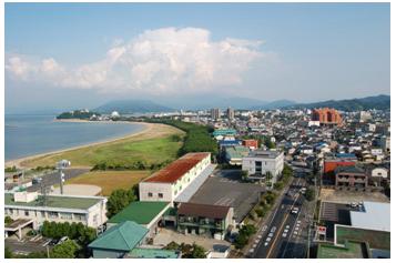 消防本部から南東側を撮影した景色