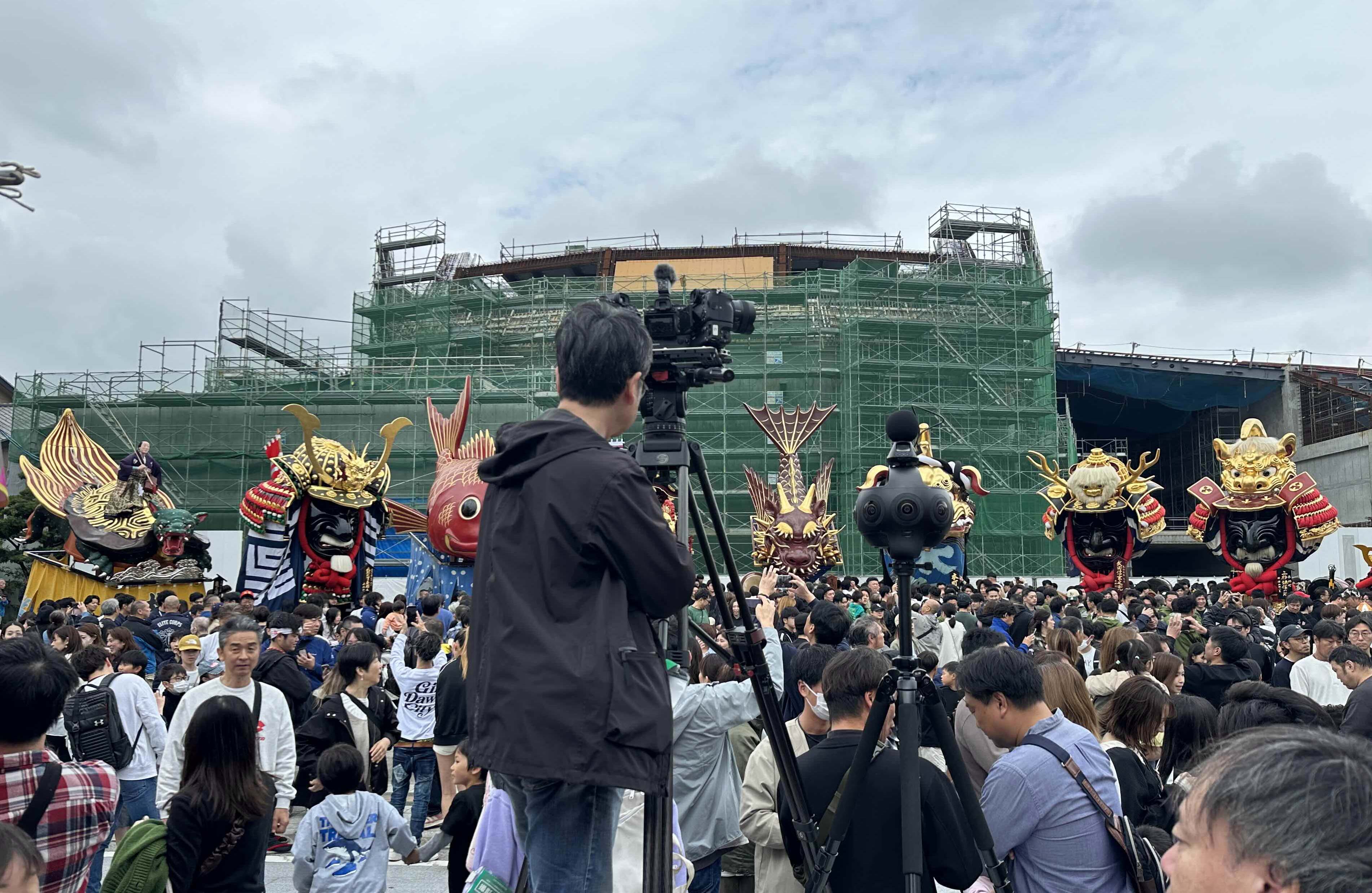 春季例大祭撮影の様子