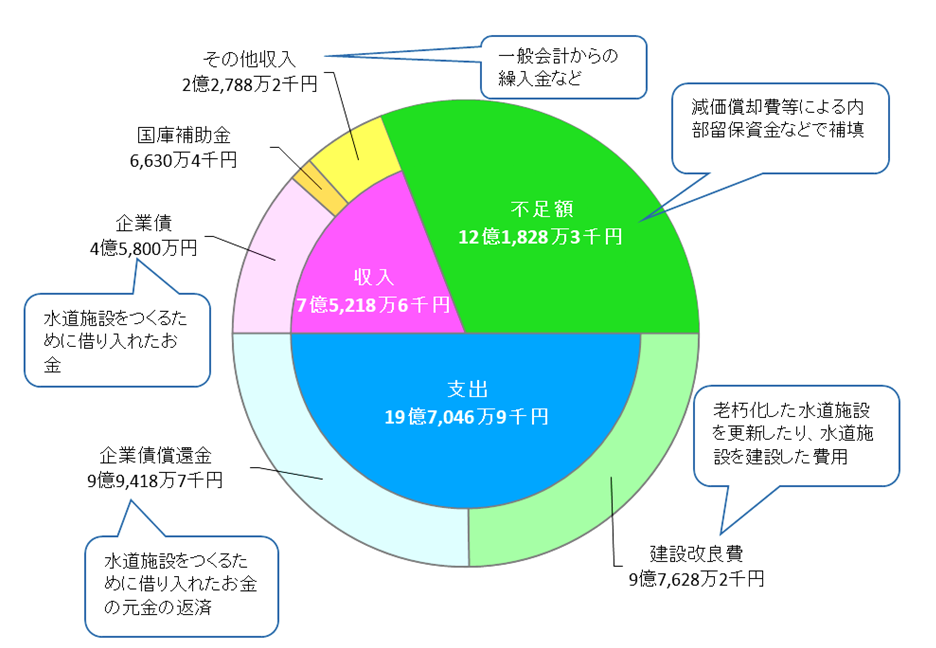 資本的収支の円グラフ