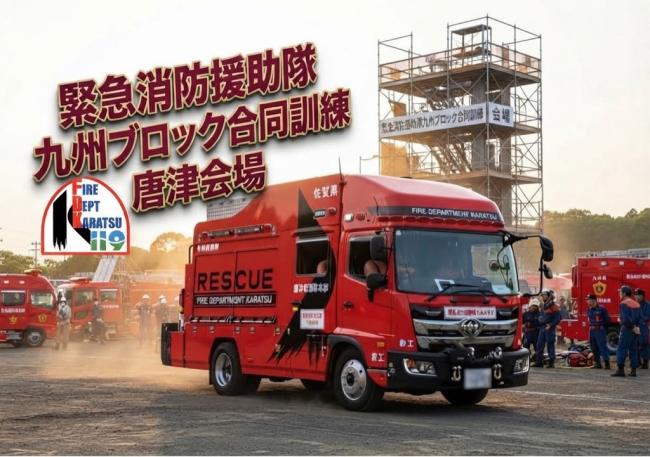 緊急消防援助隊九州ブロック合同訓練唐津会場イメージ
