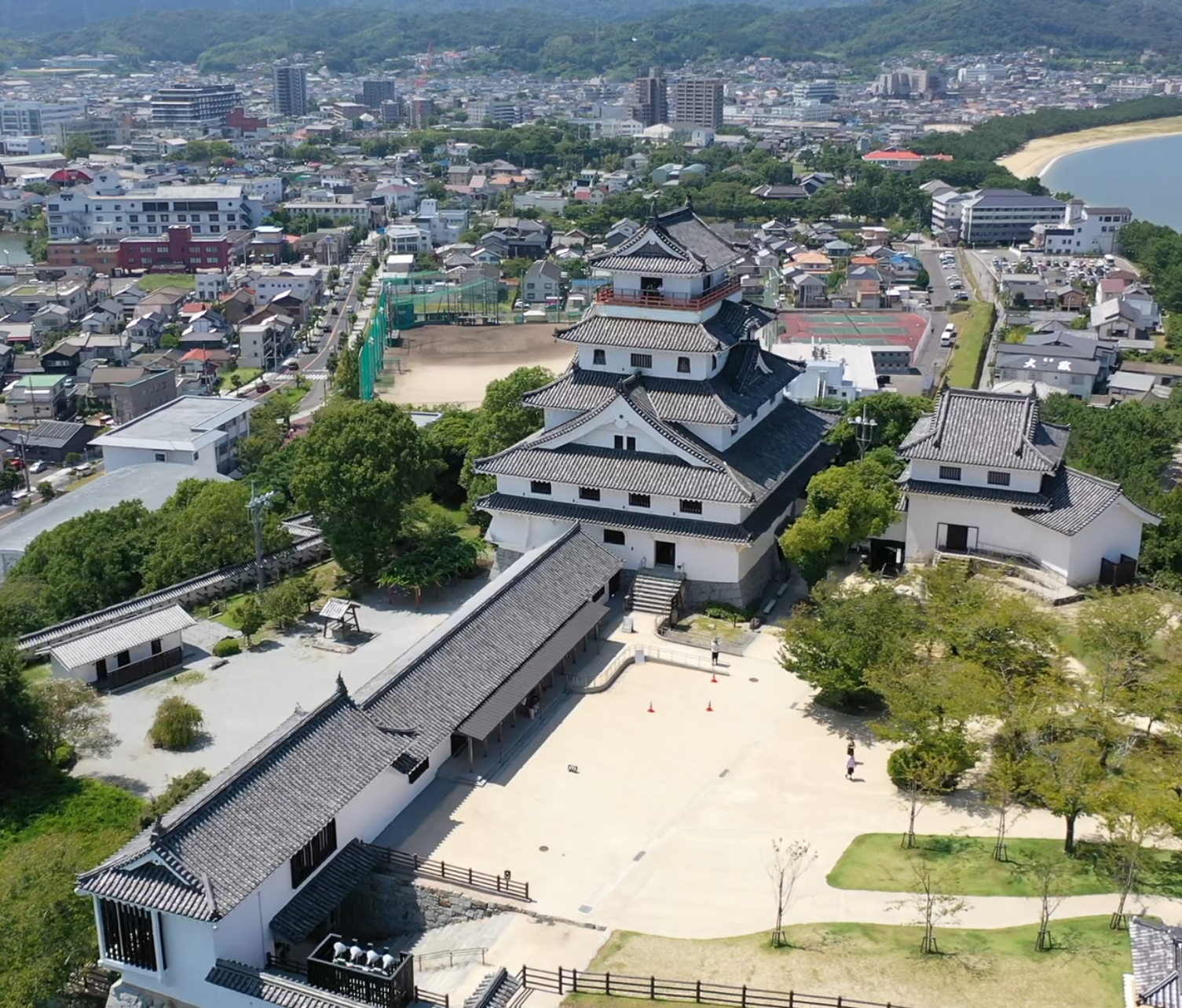 唐津城空撮写真