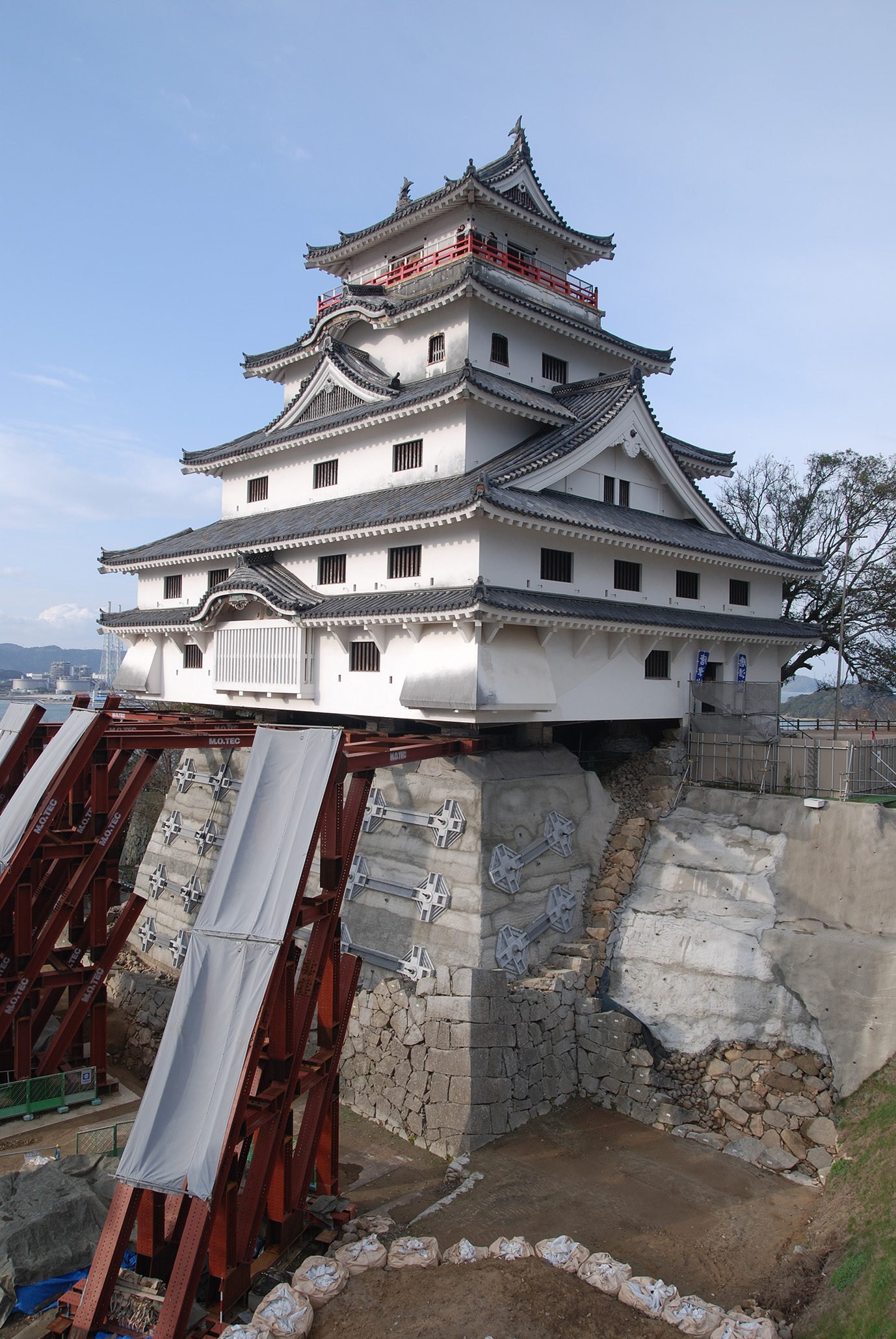 石垣修理時の唐津城j天守台