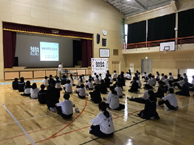 学校訪問（佐志中）